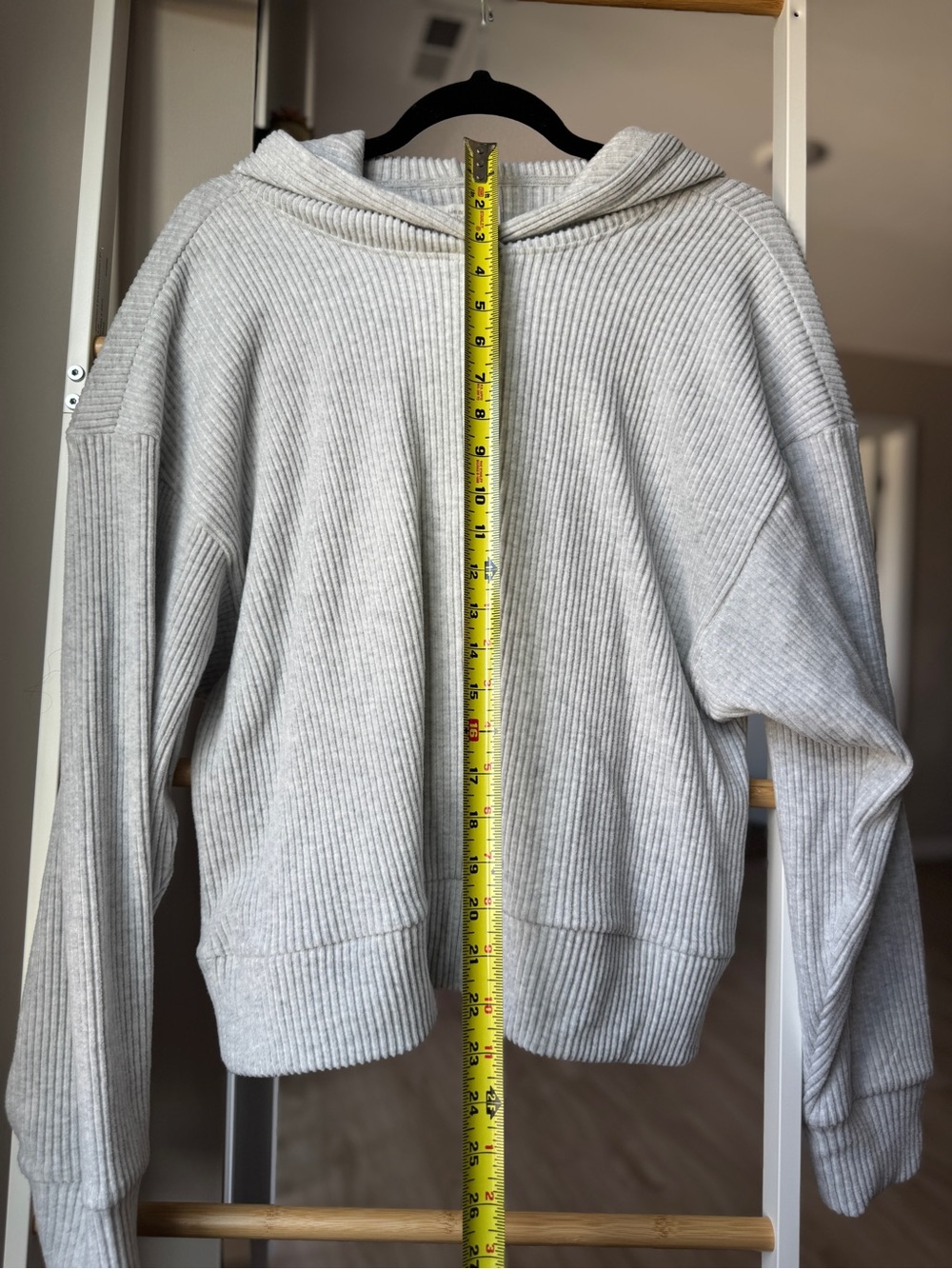Abercrombie & Fitch Women’s Lounge Cozy Rib Hoodie | Grey, Size S, Like New - Picture 7 of 7